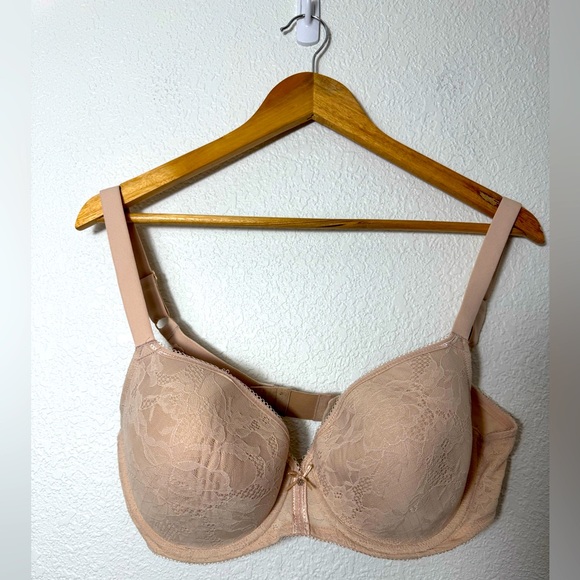 Wacoal Elegant Lace Underwire Bra  853201 Nude US 36DDD - Picture 1 of 6